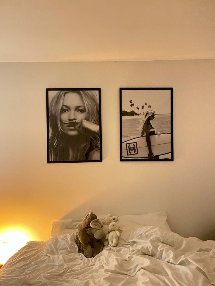 The Kate Moss Mustache Print