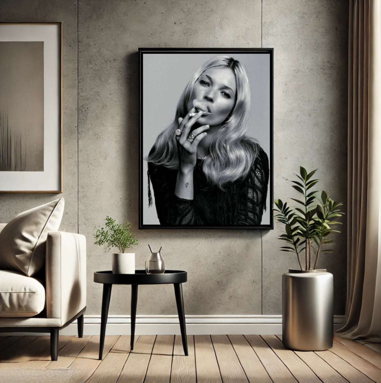 The Kate Moss Smoke Print